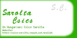 sarolta csics business card